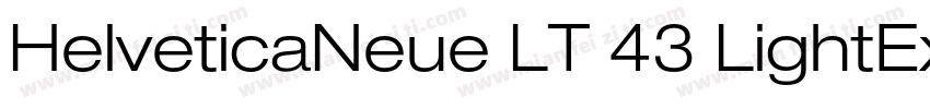 HelveticaNeue LT 43 LightEx字体转换